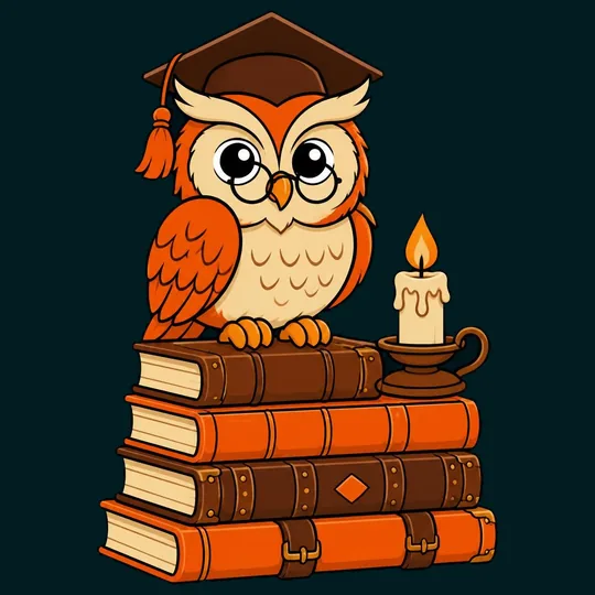 Open book and candle